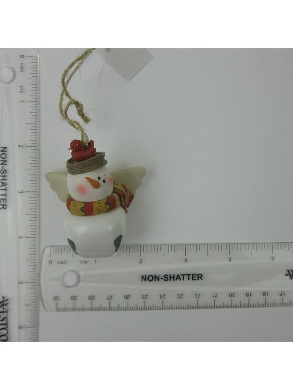 Vintage Snowman Bell Christmas Ornaments Lot of 6 Deb Strain Artist Signed 2005